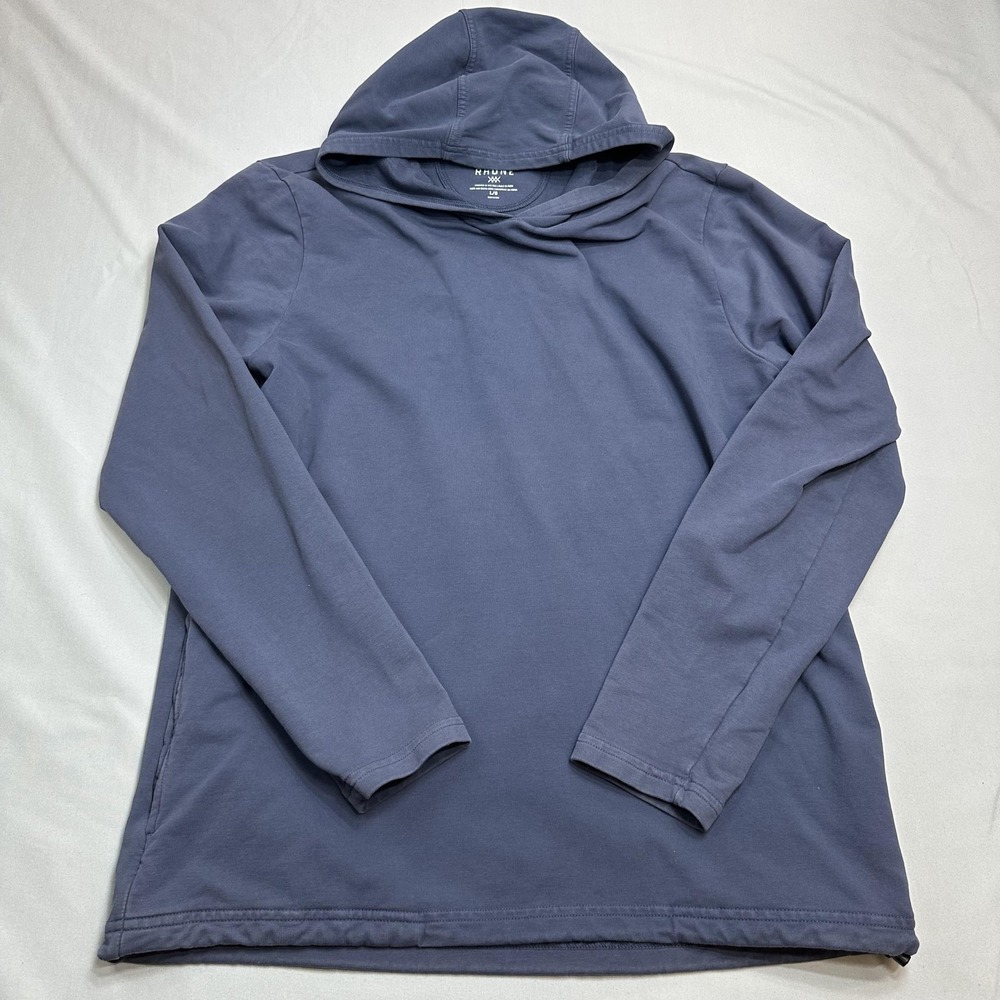 Rhone Hoodie Mens Large Blue Stretch Base Training Lightweight Gym Casual